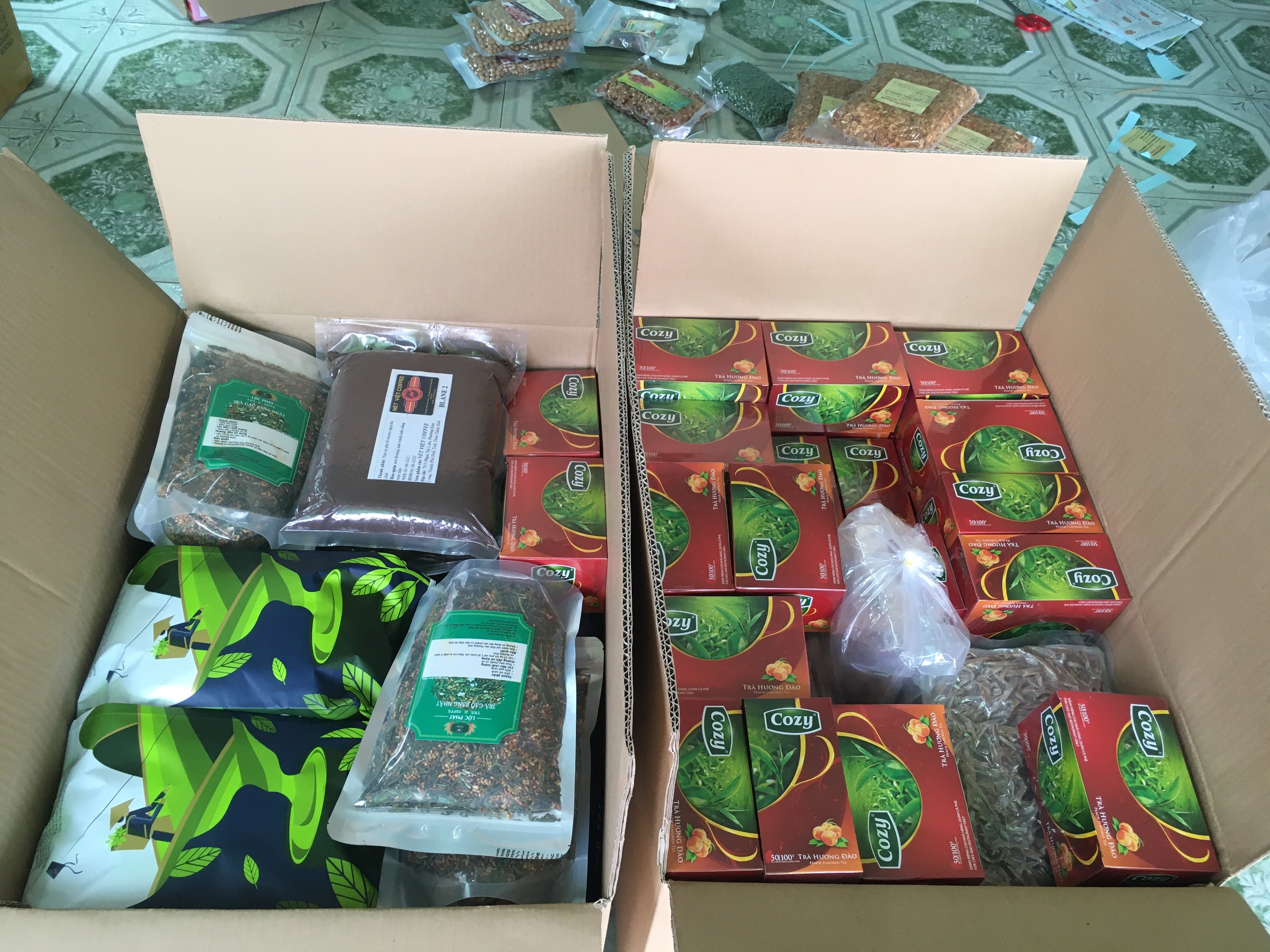 gửi nguyên liệu trà sữa đi Mỹ 