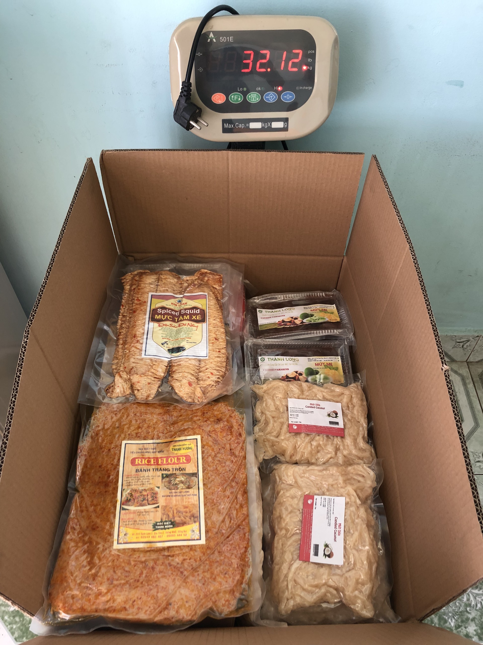 gửi tôm khô đi Mỹ